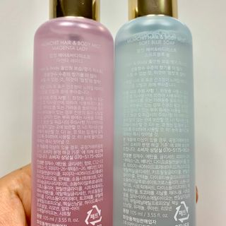 멈칫 X 최준 헤어 앤 바디미스트 소프트블루솝, 마젠타레이디 2종 — 4점을 준 리뷰어가 2021년 8월 올린 사용 사진