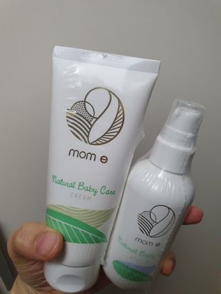 mom e 맘이 내추럴 베이비 케어 크림+바디오일 — 5점을 준 리뷰어가 2021년 1월 올린 사용 사진