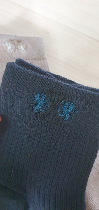 [사이즈가 있는 양말 필로이] 남/여 골지 발목 양말 4족 세트 남【S, M, L, XL】여【S, M, L】_컬러 랜덤 — 4점을 준 리뷰어가 2022년 6월 올린 사용 사진