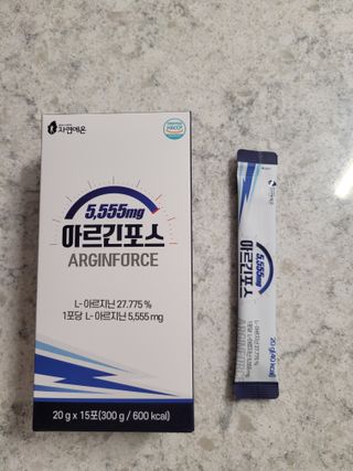 자연에온 아르긴포스 L-아르기닌 5555mg 스틱 15개입 1박스 — 5점을 준 리뷰어가 2022년 2월 올린 사용 사진
