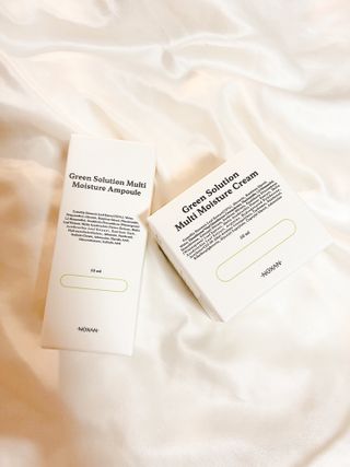 [녹산] 그린 솔루션 멀티 수분 앰플 + 그린 솔루션 멀티 수분크림 — 5점을 준 리뷰어가 2022년 9월 올린 사용 사진
