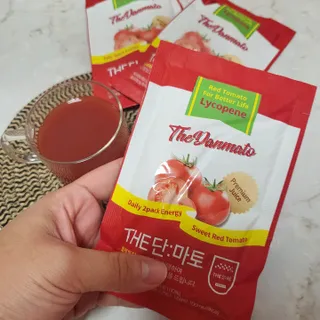 제이제이바이오 더단마토 프리미엄주스 100ml 30팩입 - 무설탕 스테비아 토마토즙 — 5점을 준 리뷰어가 2021년 12월 올린 사용 사진