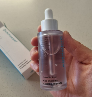 닥터초이스 [쿠팡 구매평] 황해쑥 시카엑소좀 카밍 앰플 PDRN  나이아신 IGF FGF AHA BHA 트러블케어 특허, 1개, 30g — 5점을 준 리뷰어가 2025년 5월 올린 사용 사진