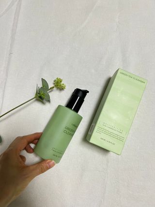 프리마인 메이크업과 들뜨는 각질까지 한방에 깐달걀로! 순하기까지한 셀베이스 그린티클렌저(200ml) — 5점을 준 리뷰어가 2023년 3월 올린 사용 사진