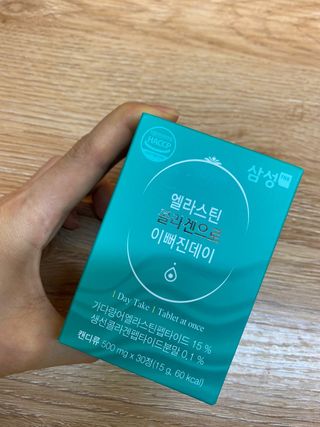 체인미 엘라스틴 콜라겐으로 이뻐진데이 500mg x 30정 — 5점을 준 리뷰어가 2021년 12월 올린 사용 사진