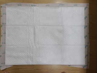아베크 펫 와이드 프리미엄 대형 애견 강아지 배변 패드 30매 1팩 80g — 5점을 준 리뷰어가 2021년 7월 올린 사용 사진