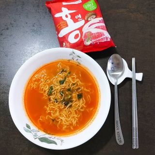 [풀무원] 자연은맛있다 정면, 백면, 홍면  세트 — 5점을 준 리뷰어가 2021년 4월 올린 사용 사진
