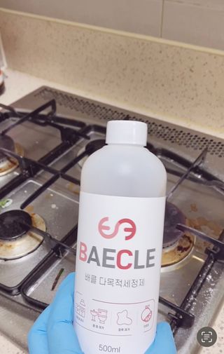 소담스퀘어 상암 장바이오텍(주)  배클 다목적 세정제 — 5점을 준 리뷰어가 2022년 12월 올린 사용 사진