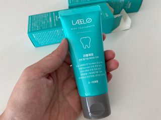 치과에서 쓰는 치약 _ 라벨제로 저불소 꼬마, 키즈, 유아, 베이비, 주니어 안전한 어린이치약 — 4.5점을 준 리뷰어가 2023년 1월 올린 사용 사진