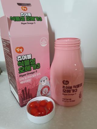앙팡 츄어블 식물성 오메가3 1000mg x 80캡슐 — 3.5점을 준 리뷰어가 2022년 10월 올린 사용 사진