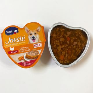 비타크래프트 조에시 하트캔 85g 강아지 습식캔 10캔 — 5점을 준 리뷰어가 2021년 9월 올린 사용 사진