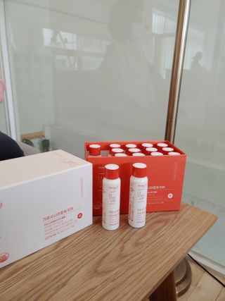 12월 15일 출시, 건강기능식품 브랜드 본리브 나 다운 시작 제품 3종 — 5점을 준 리뷰어가 2021년 2월 올린 사용 사진