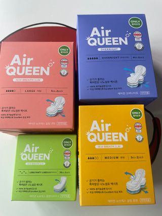 에어퀸 뉴브레스 유기농 생리대 4종 (팬티라이너 20P + 중형 10P + 대형 10P + 오버나이트 8P)_체험단 — 5점을 준 리뷰어가 2024년 7월 올린 사용 사진