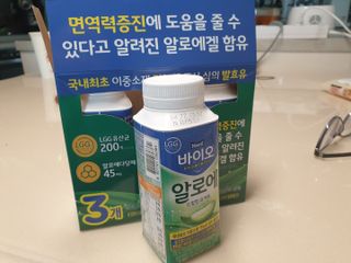 LIVE 매일바이오 알로에 드링킹 요거트 — 5점을 준 리뷰어가 2022년 4월 올린 사용 사진