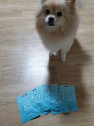 입 냄새 완화에 도움을 주는 에티켓 캔디 앳캔디 스트롱민트 — 5점을 준 리뷰어가 2021년 1월 올린 사용 사진