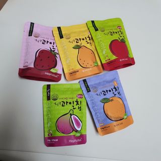 아비삭과일칩 5종 /딸기,사과,배,귤,무화과 5종 — 5점을 준 리뷰어가 2021년 4월 올린 사용 사진