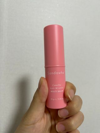 스킨큐어 산다화 카멜리아 안티 링클 멀티밤 — 5점을 준 리뷰어가 2022년 10월 올린 사용 사진