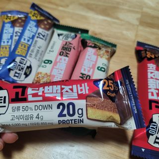 이지프로틴바 3종x각 2ea (고단백질바, 멀티단백질바, 식물성단백질바) — 4점을 준 리뷰어가 2024년 3월 올린 사용 사진