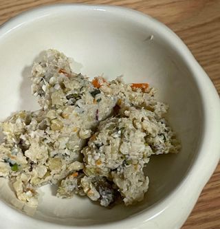 씽크라이크펫 강아지 화식 (50g 소/닭/오리/양 1팩씩 4팩) — 5점을 준 리뷰어가 2023년 1월 올린 사용 사진