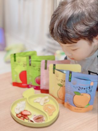 아비삭과일칩 5종 /딸기,사과,배,귤,무화과 5종 — 5점을 준 리뷰어가 2021년 4월 올린 사용 사진