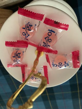 청포도캔디 복숭아캔디 — 5점을 준 리뷰어가 2022년 11월 올린 사용 사진