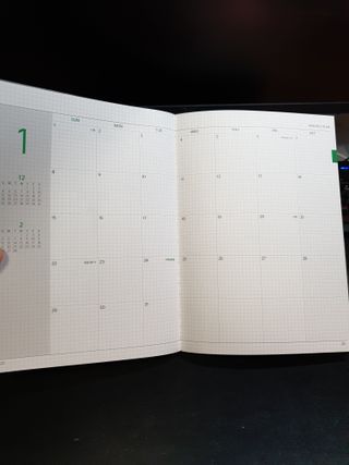 리훈 2023년 아이라이크 모눈 다이어리 미니달력 세트 — 5점을 준 리뷰어가 2022년 12월 올린 사용 사진