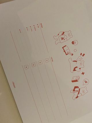 리훈 곰부 체크리스트+ 곰부 리무버블스티커 1장 — 5점을 준 리뷰어가 2021년 5월 올린 사용 사진