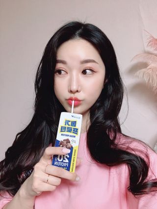 바디랩 프로틴음료 단백질쉐이크 메가프로틴 — 5점을 준 리뷰어가 2022년 4월 올린 사용 사진