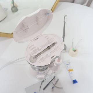 주식회사 클린디 [클린디] 양치 후 남은 이물질, 물치실로 완벽 제거 🦷 구강세정기 세트 [맞춤 칫솔 + 치약 포함] — 5점을 준 리뷰어가 2021년 12월 올린 사용 사진