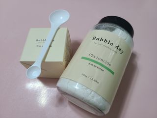 버블데이 아로마/과일 거품 입욕제 — 5점을 준 리뷰어가 2021년 7월 올린 사용 사진
