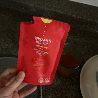 클린24시간 레드박스 1BOX(5포) + 전용보틀(500ml) — 5점을 준 리뷰어가 2024년 1월 올린 사용 사진