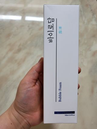 [바이로담] 저자극 약산성버블 폼 폼클렌징 150ml — 3점을 준 리뷰어가 2021년 4월 올린 사용 사진