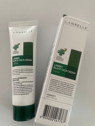 랑벨 랑바이오 블랙 시카 크림 50ml(블랙비 프로폴리스, 시카 4종, 판테놀 10 함유) — 5점을 준 리뷰어가 2022년 6월 올린 사용 사진