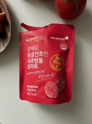 레드닥터 완숙토마토 + 통째로 동결건조한 대추방울토마토 — 5점을 준 리뷰어가 2022년 11월 올린 사용 사진