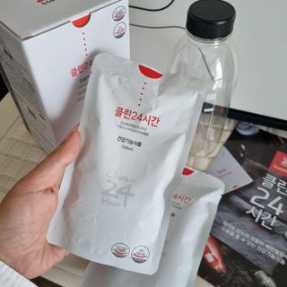 클린24시간 1BOX(5포) + 전용보틀(500ml) — 5점을 준 리뷰어가 2022년 10월 올린 사용 사진