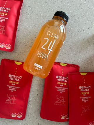 클린24시간 레드박스 1BOX(5포) + 전용보틀(500ml) — 5점을 준 리뷰어가 2024년 1월 올린 사용 사진