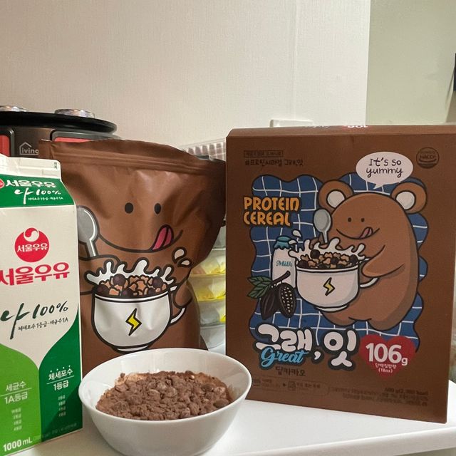바디랩 체중조절용 프로틴시리얼 그래잇 리뷰 사진