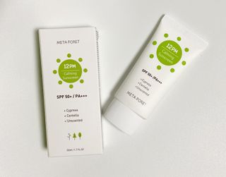 메타포레 12PM  카밍 선스크린 — 5점을 준 리뷰어가 2021년 8월 올린 사용 사진