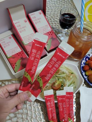 서울약사신협_석류 타트체리 콜라겐_10g x 30포 — 5점을 준 리뷰어가 2021년 7월 올린 사용 사진