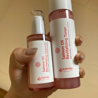 아이앤립 / EYENLIP 아이앤립 연어오일 리바이탈라이징 토너+앰플+크림 3종 세트 — 4.5점을 준 리뷰어가 2021년 6월 올린 사용 사진