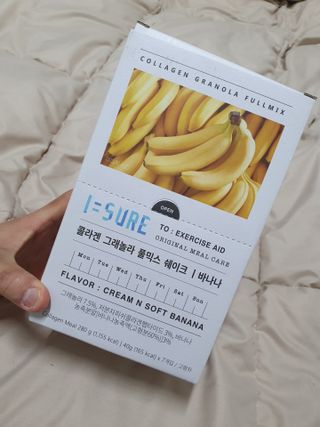 다미즐 [아이슈어] 맛있는 관리의 시작 그래놀라 풀믹스 쉐이크 4종 택 1/7일분/초콜릿, 고구마, 곡물, 바나나 — 5점을 준 리뷰어가 2021년 4월 올린 사용 사진