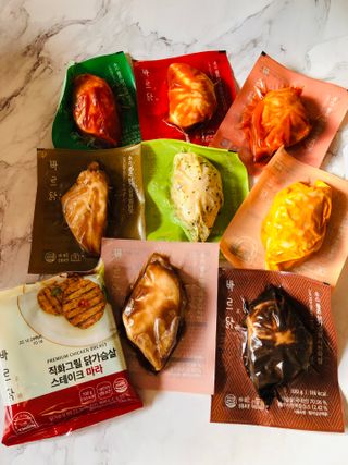 바르닭 소스품은 닭가슴살 7종 & 티몬한정판매 2종 세트 총 9팩 — 5점을 준 리뷰어가 2021년 12월 올린 사용 사진