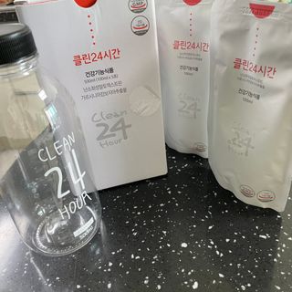 클린24시간 1BOX(5포) + 전용보틀(500ml) — 5점을 준 리뷰어가 2022년 8월 올린 사용 사진