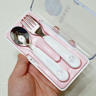유비맘 스푼포크 케이스 세트 1+1 _컬러랜덤 발송 — 5점을 준 리뷰어가 2021년 2월 올린 사용 사진