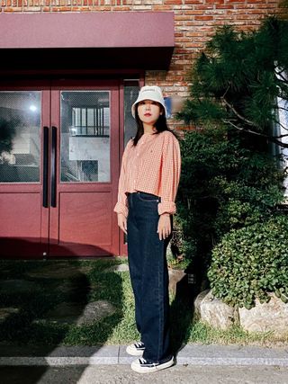 [스테이피플] STAYPEOPLE BUCKET HAT (IVORY) — 5점을 준 리뷰어가 2022년 9월 올린 사용 사진