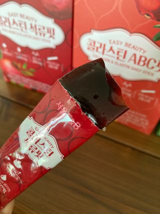 서울에프엔비 콜라스틴 3종 뷰티젤리스틱 45입 [ABC핏 15입 /  석류핏 15입 / 청스피루리나 15입] — 4.5점을 준 리뷰어가 2021년 9월 올린 사용 사진