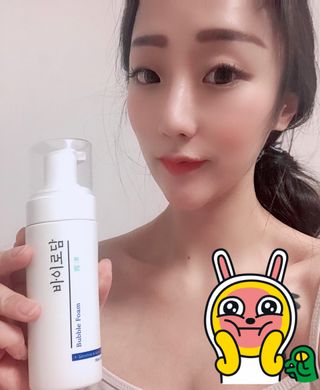 [바이로담] 저자극 약산성버블 폼 폼클렌징 150ml — 5점을 준 리뷰어가 2021년 3월 올린 사용 사진