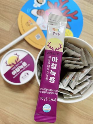 [몸엔용] 전국 이마트 런칭 신상, 아침을 깨우는 녹용 아침녹용 10g x 28포 — 5점을 준 리뷰어가 2021년 7월 올린 사용 사진