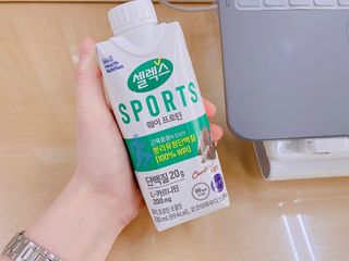 셀렉스스포츠 셀렉스 스포츠 웨이 프로틴 초콜릿 _ 330ml x 12팩 — 5점을 준 리뷰어가 2021년 3월 올린 사용 사진
