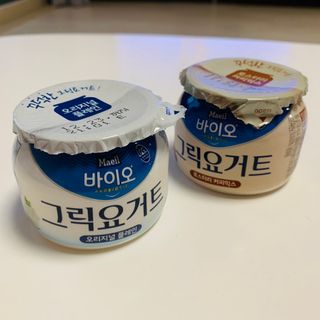매일바이오 그릭요거트 오리지널 플레인 4개, 로스터리 커피믹스 4개 — 4점을 준 리뷰어가 2021년 12월 올린 사용 사진